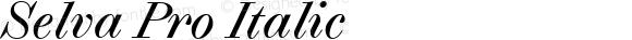 Selva Pro Italic