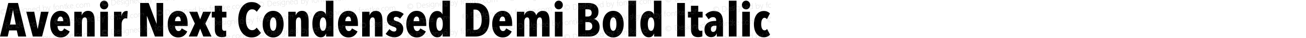 Avenir Next Condensed Demi Bold Italic