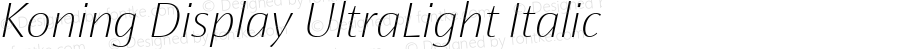 Koning Display UltraLight Italic