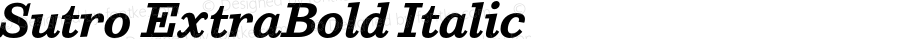 Sutro ExtraBold Italic