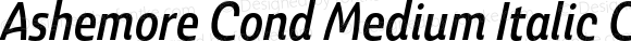 Ashemore Cond Medium Italic Cond Medium Italic