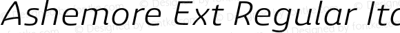 Ashemore Ext Regular Italic Ext Regular Italic