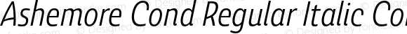 Ashemore Cond Regular Italic Cond Regular Italic