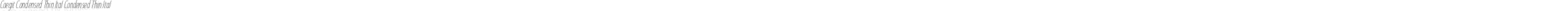 Coegit Condensed Thin Ital Condensed Thin Ital