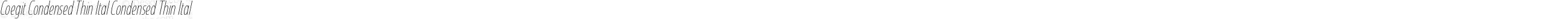 Coegit Condensed Thin Ital Condensed Thin Ital