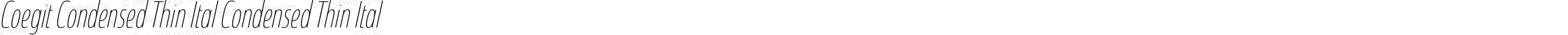Coegit Condensed Thin Ital Condensed Thin Ital