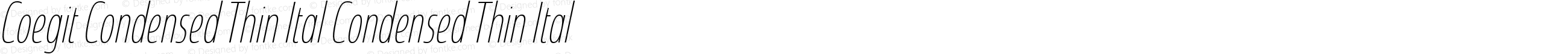 Coegit Condensed Thin Ital Condensed Thin Ital
