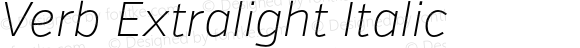 Verb Extralight Italic