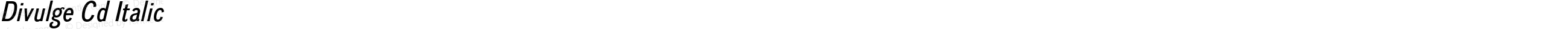 DivulgeCd-Italic