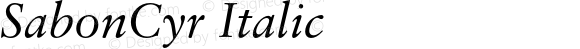 SabonCyr-Italic