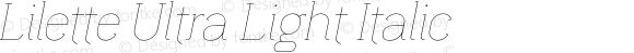 Lilette Ultra Light Italic