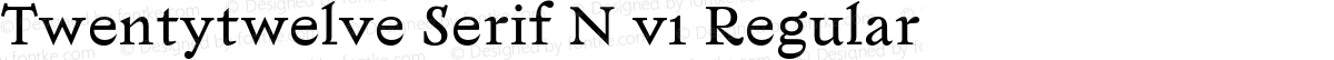Twentytwelve Serif N v1 Regular