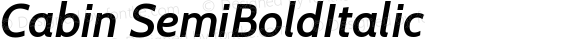 Cabin SemiBold Italic