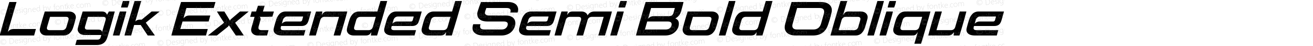 Logik Extended Semi Bold Oblique