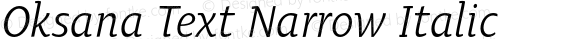 Oksana Text Narrow Italic