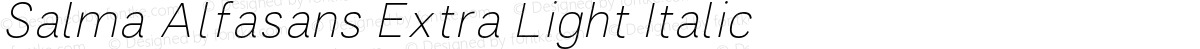 Salma Alfasans Extra Light Italic