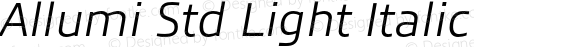 Allumi Std Light Italic Version 1.000