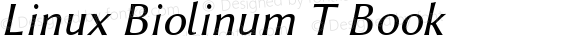 Linux Biolinum T Italic