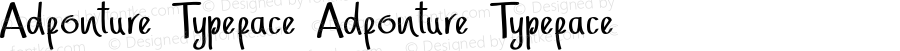 Adfonture Typeface Adfonture Typeface Version 1.000