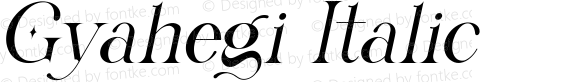 Gyahegi Italic