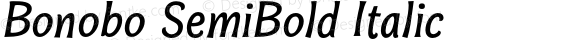 Bonobo SemiBold Italic