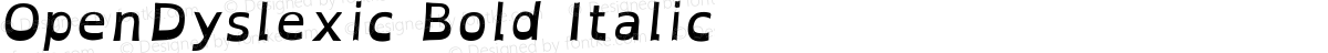 OpenDyslexic Bold Italic