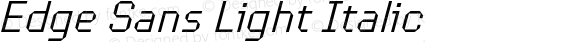 Edge Sans Light Italic