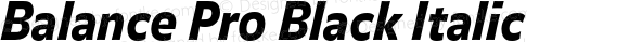 Balance Pro Black Italic