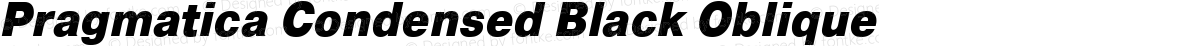 Pragmatica Condensed Black Oblique