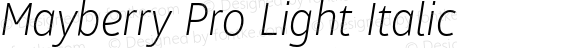 Mayberry Pro Light Italic