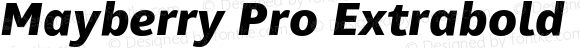 Mayberry Pro Extrabold Italic