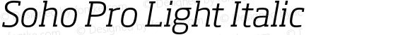 Soho Pro Light Italic