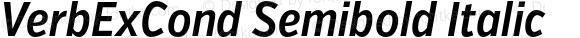 VerbExCond Semibold Italic