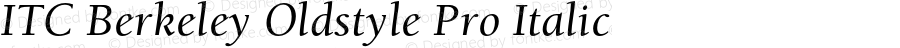 ITC Berkeley Oldstyle Pro Italic