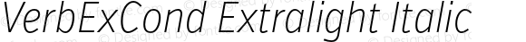 VerbExCond Extralight Italic