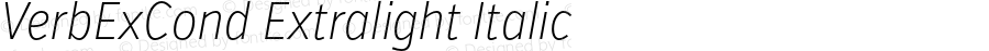 VerbExCondExtralight-Italic