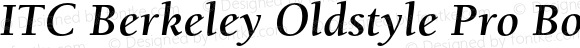 ITC Berkeley Oldstyle Pro Bold Italic