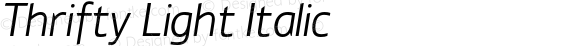 Thrifty Light Italic