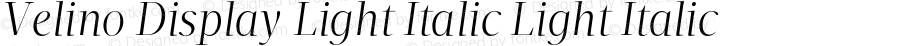 VelinoDisplay-LightItalic