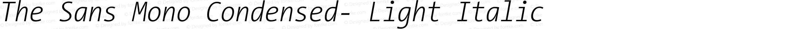 The Sans Mono Condensed- Light Italic