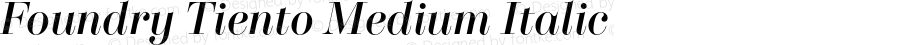 Foundry Tiento Medium Italic