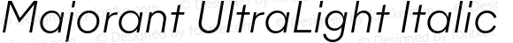 Majorant UltraLight Italic