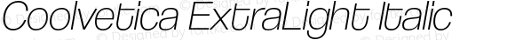 Coolvetica ExtraLight Italic