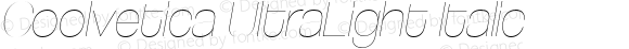 Coolvetica UltraLight Italic