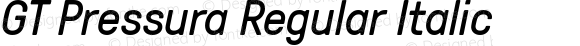 GT Pressura Regular Italic