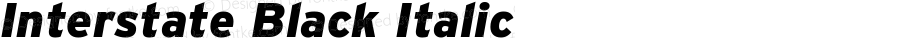 Interstate Black Italic