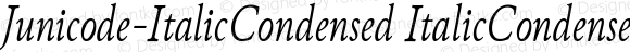 Junicode-Italic Condensed