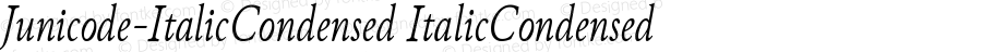 Junicode-ItalicCondensed ItalicCondensed Version 0.6.15