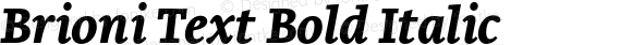 Brioni Text Bold Italic