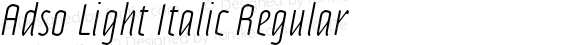 Adso Light Italic Regular